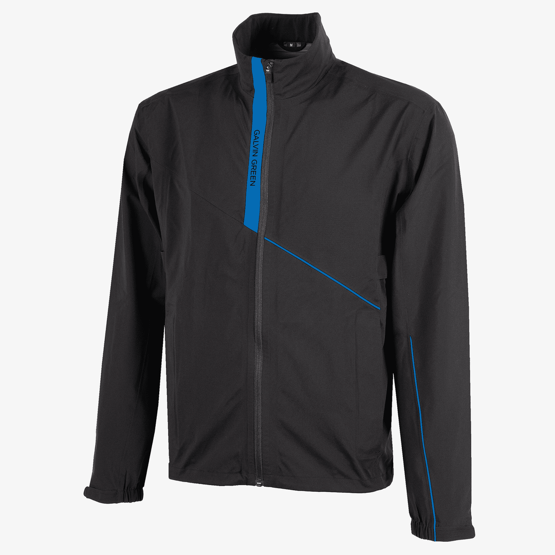 Apollo  is a Waterproof golf jacket for Men in the color Black/Blue(0)