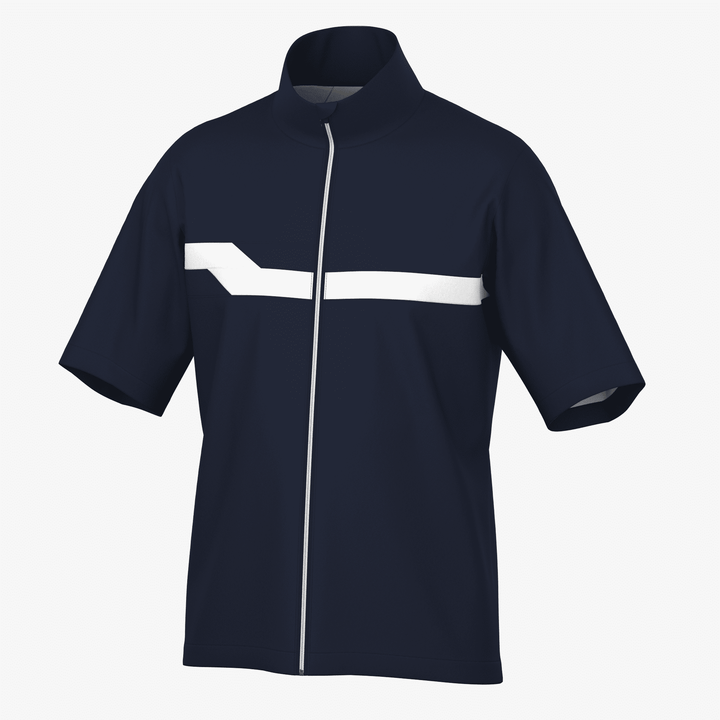 Lex is a Windproof and water repellent golf jacket for Men in the color Navy/White(0)