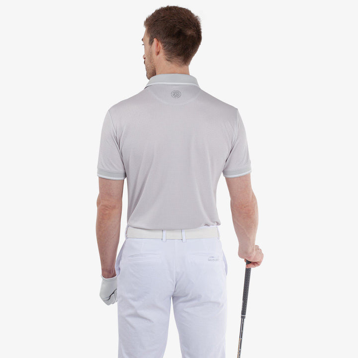 Miller is a Breathable short sleeve golf shirt for Men in the color White/Cool Grey(5)