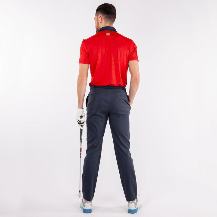 Mayson is a Breathable short sleeve golf shirt for Men in the color Red(4)