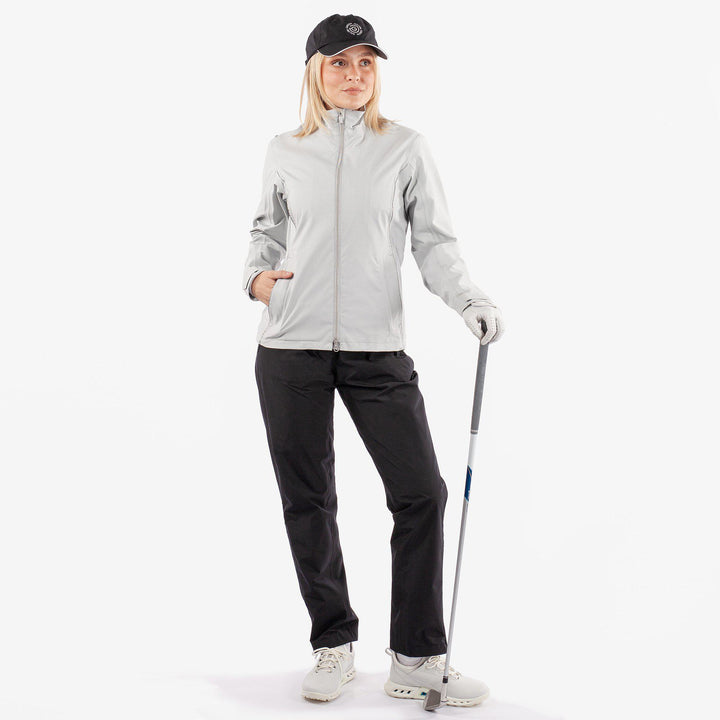 Anya is a Waterproof golf jacket for Women in the color Cool Grey(3)