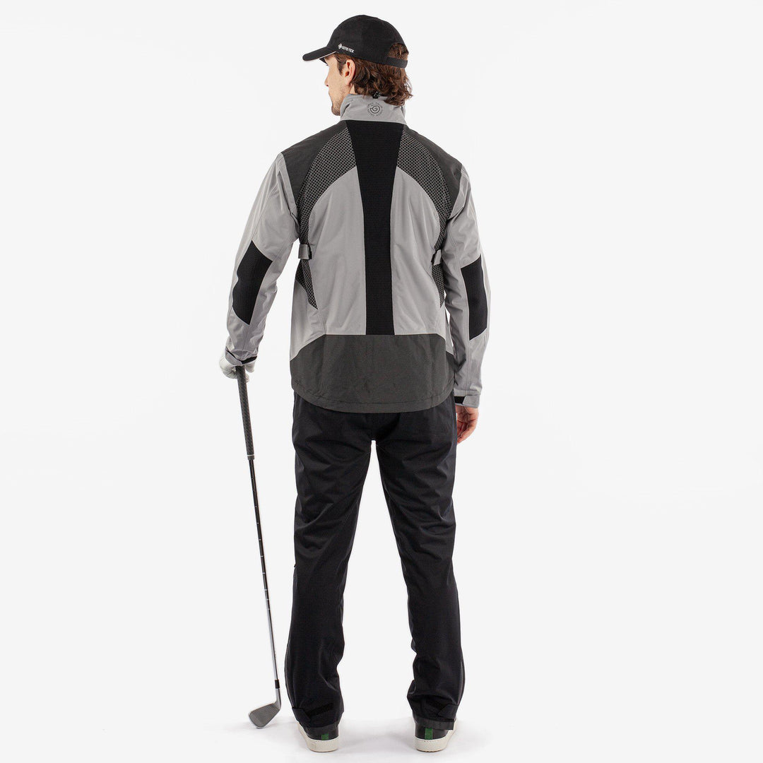 Action is a Waterproof golf jacket for Men in the color Sharkskin(8)