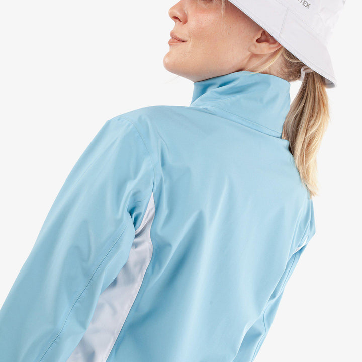 Amy is a Waterproof golf jacket for Women in the color Alaskan Blue/White(6)