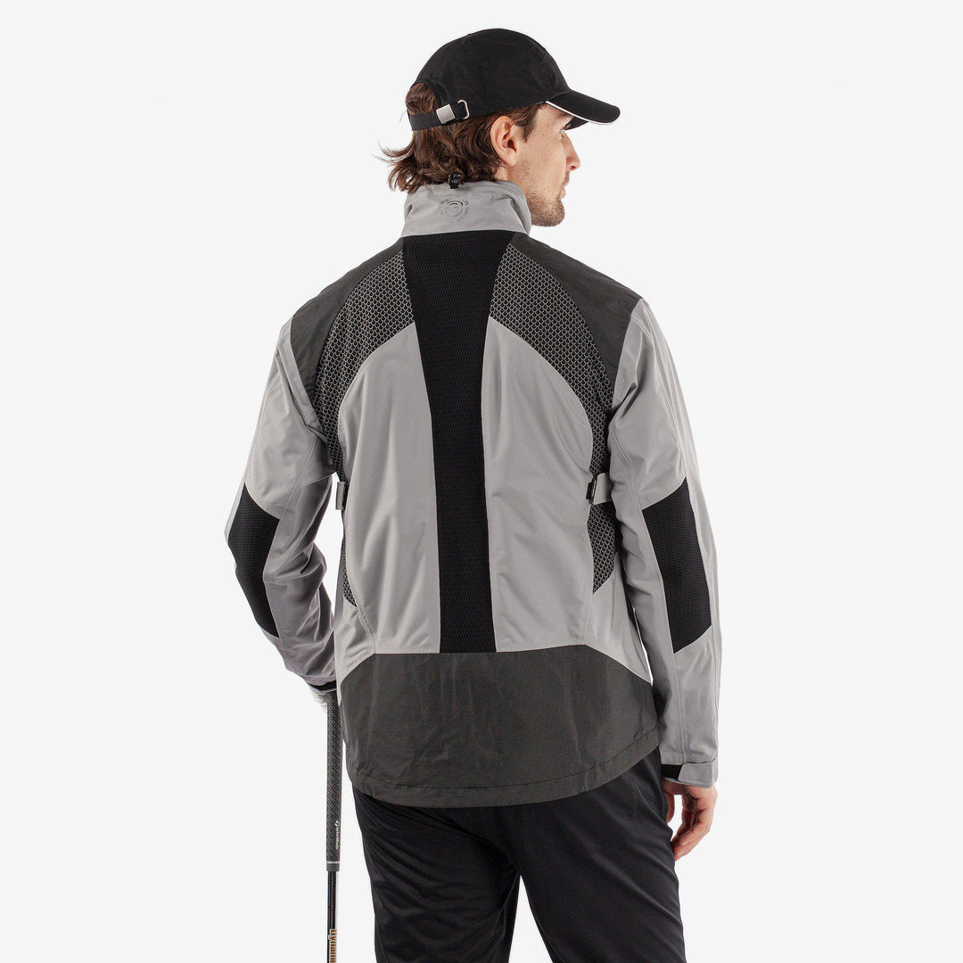 Action is a Waterproof golf jacket for Men in the color Sharkskin(5)
