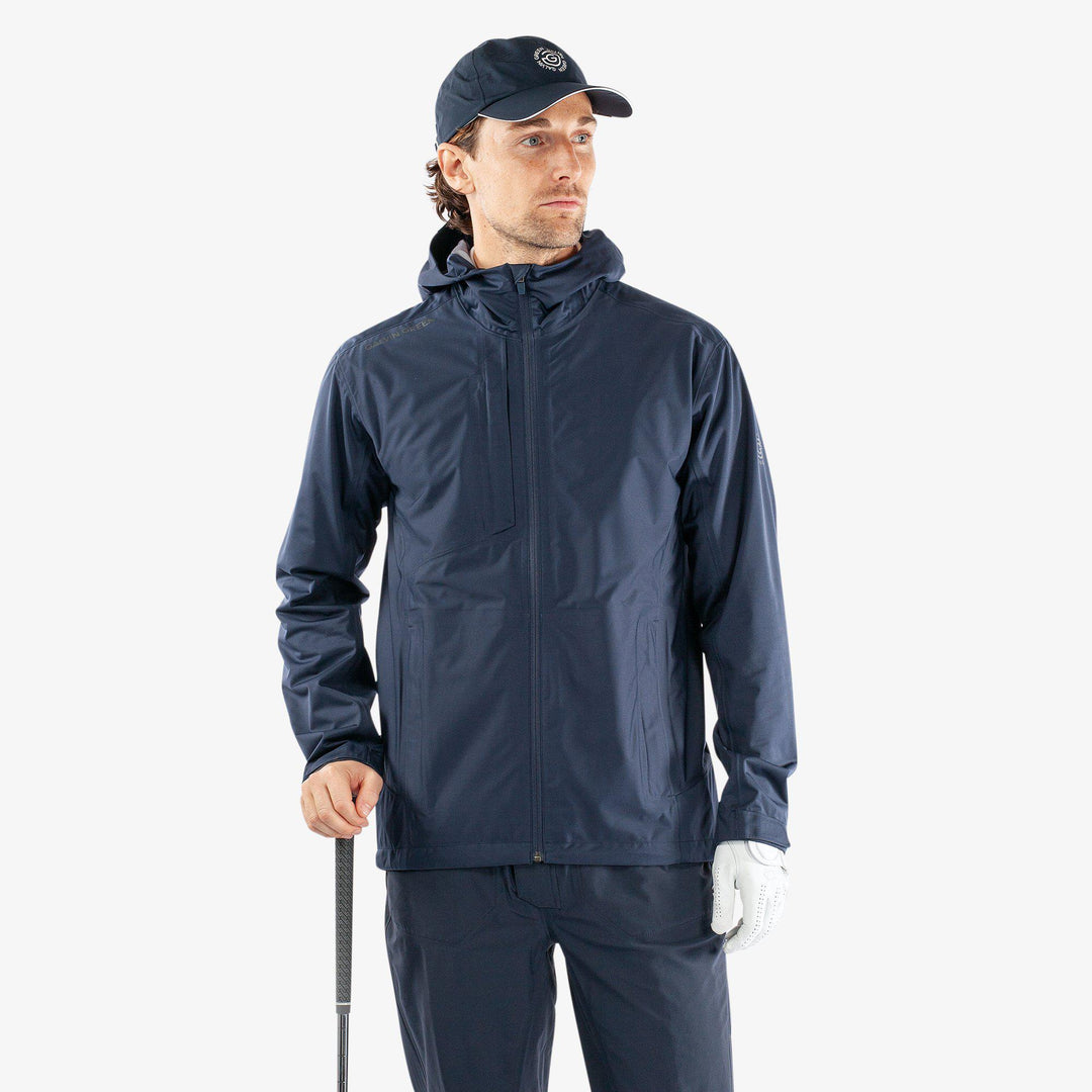 Amos is a Waterproof golf jacket for Men in the color Navy(1)