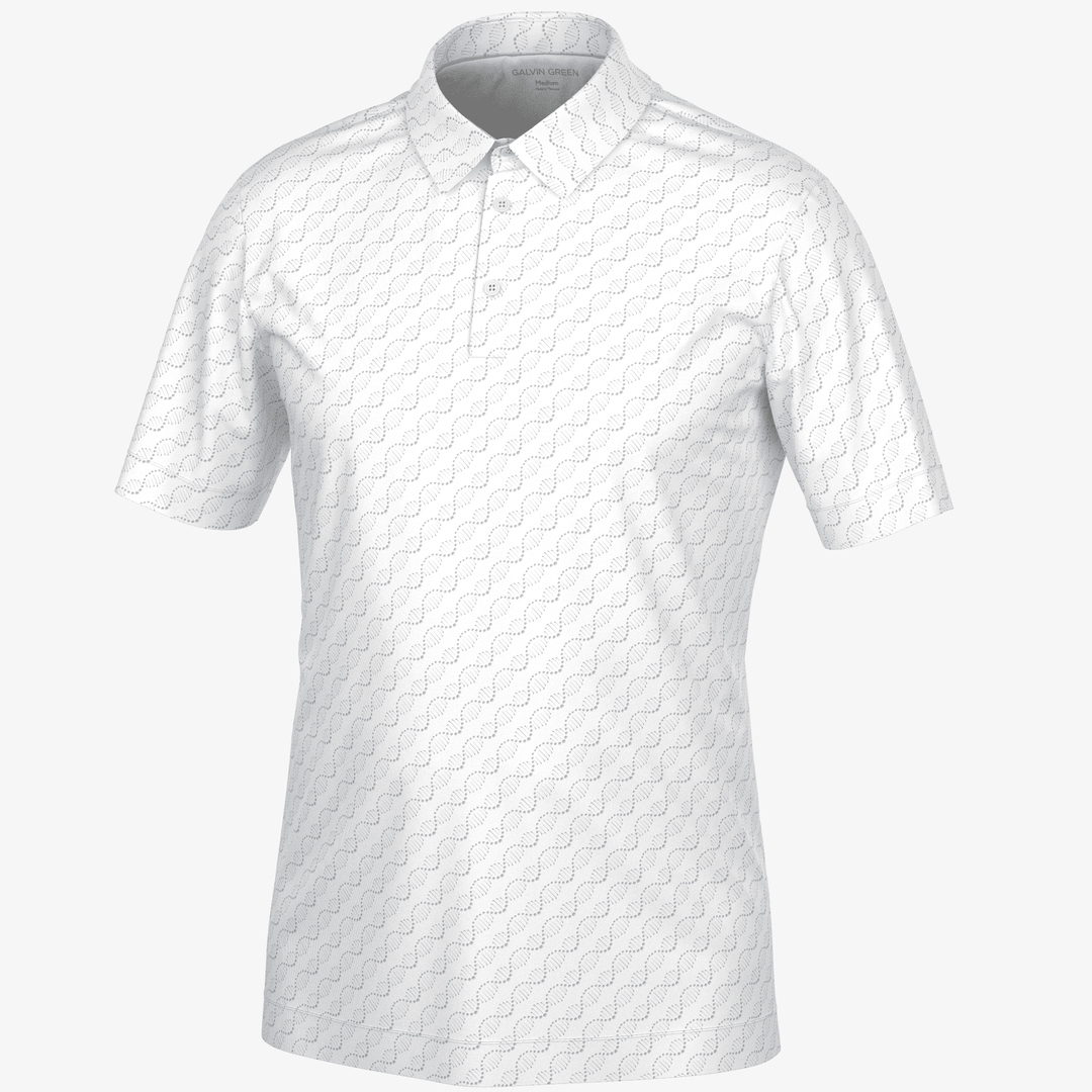 Marcus is a Breathable short sleeve golf shirt for Men in the color White(0)