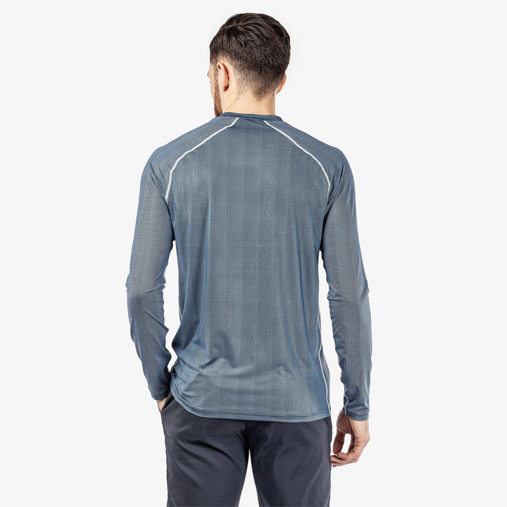 Enzo is a UV protection golf top for Men in the color Navy/Blue(6)