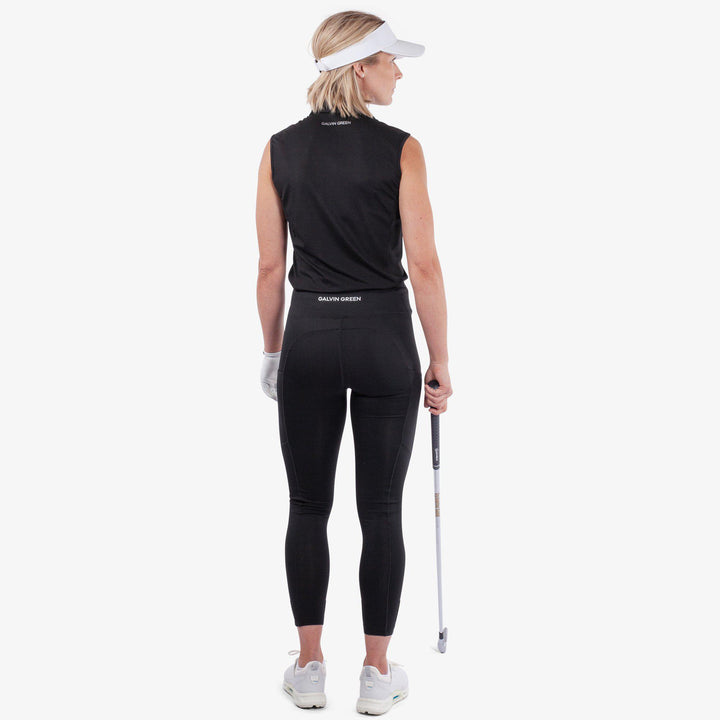 Nicoline is a Breathable and stretchy golf leggings for Women in the color Black(7)