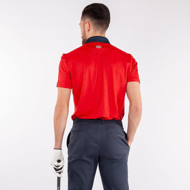 Mayson is a Breathable short sleeve golf shirt for Men in the color Red(3)