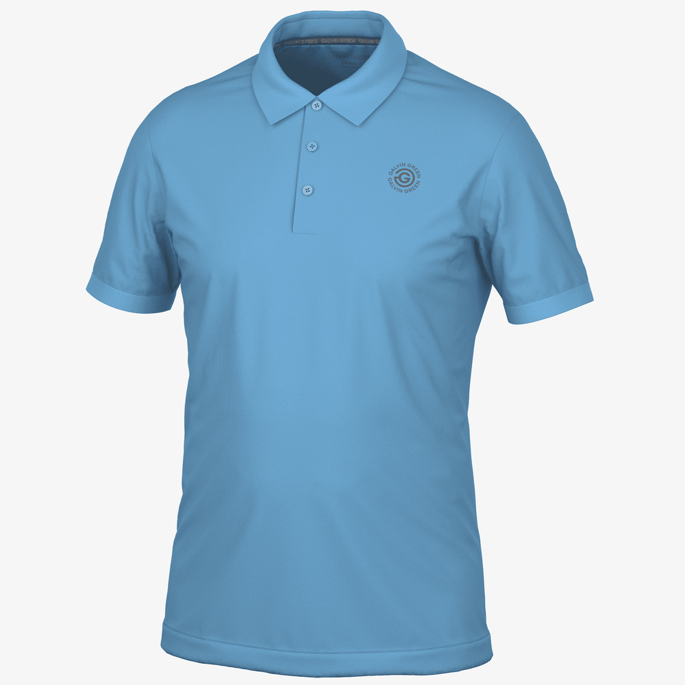 Maximilian is a Breathable short sleeve golf shirt for Men in the color Alaskan Blue(0)