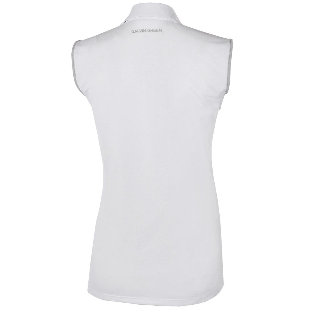 Mila is a Breathable sleeveless golf shirt for Women in the color White(7)