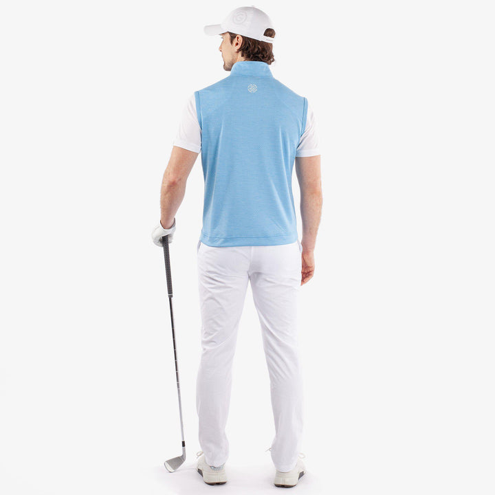 Del is a Insulating golf vest for Men in the color Alaskan Blue Melange(6)