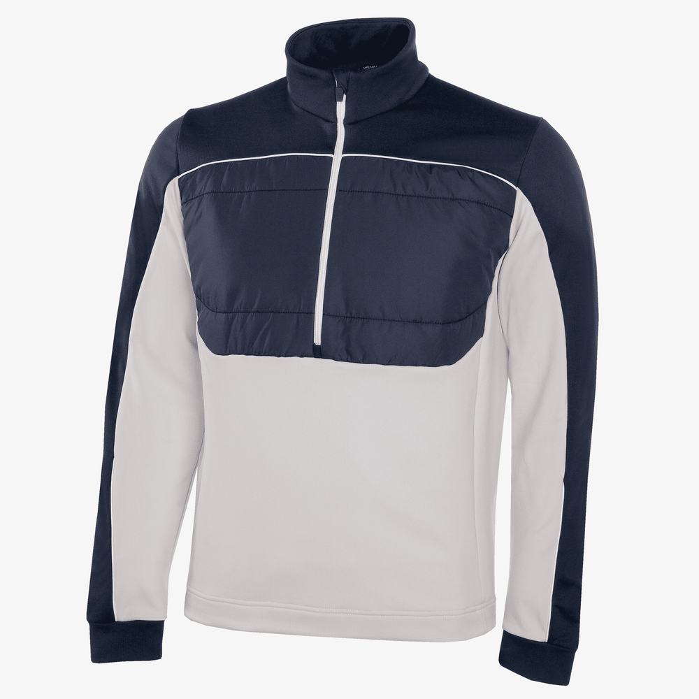 Douglas is a Insulating golf mid layer for Men in the color Cool Grey/Navy(0)