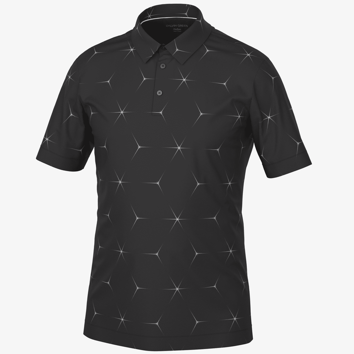 Milo is a Breathable short sleeve golf shirt for Men in the color Black(0)