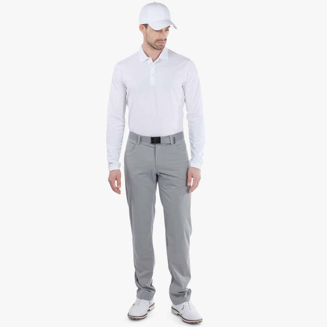 Lane is a Windproof and water repellent golf pants for Men in the color Sharkskin(1)