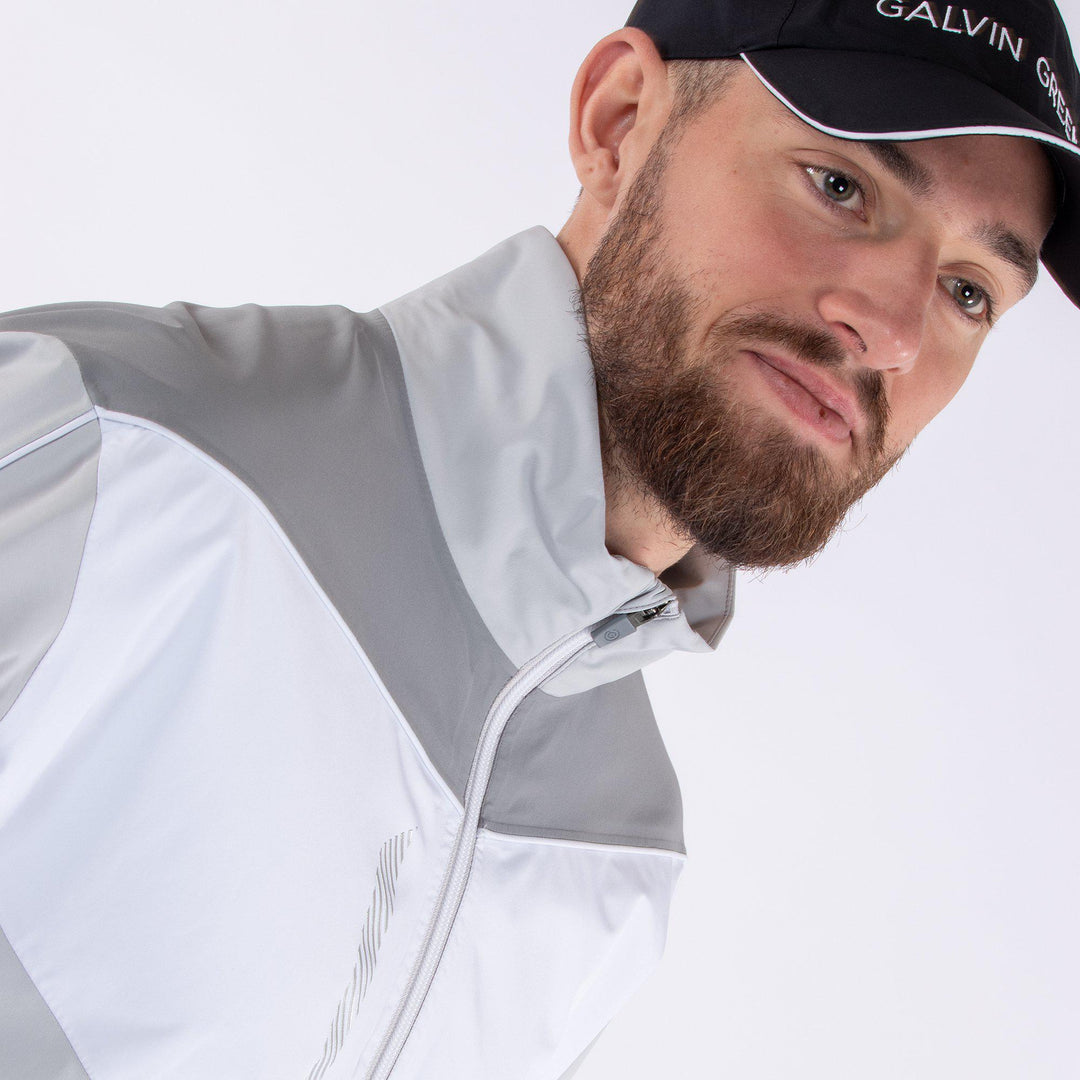 Armstrong is a Waterproof golf jacket for Men in the color Cool Grey(3)