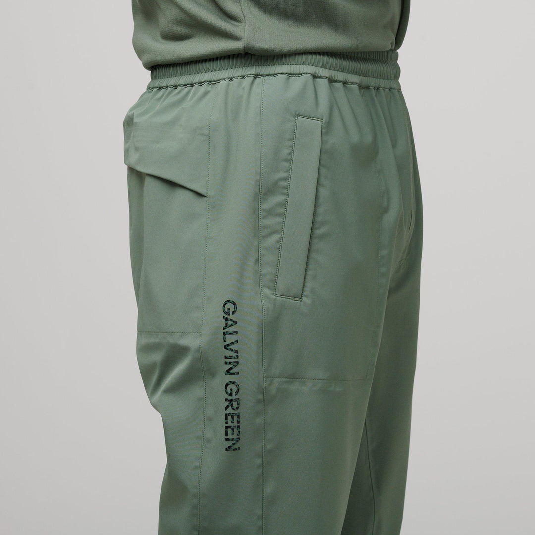 Adrian is a Waterproof golf pants for Men in the color Duck Green(4)