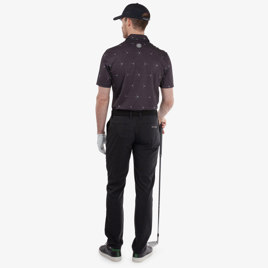 Milo is a Breathable short sleeve golf shirt for Men in the color Black(6)