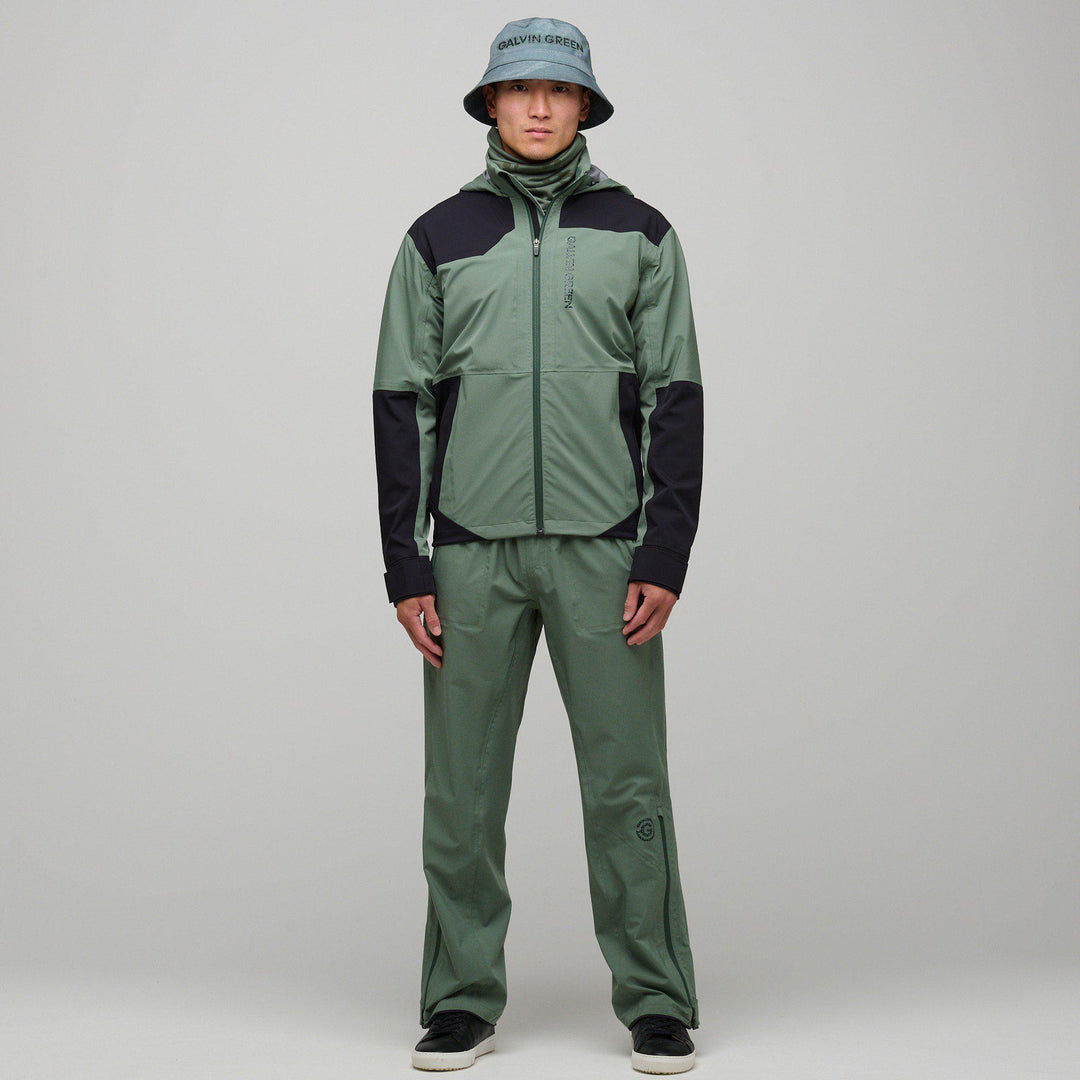 Adrian is a Waterproof golf pants for Men in the color Duck Green(2)