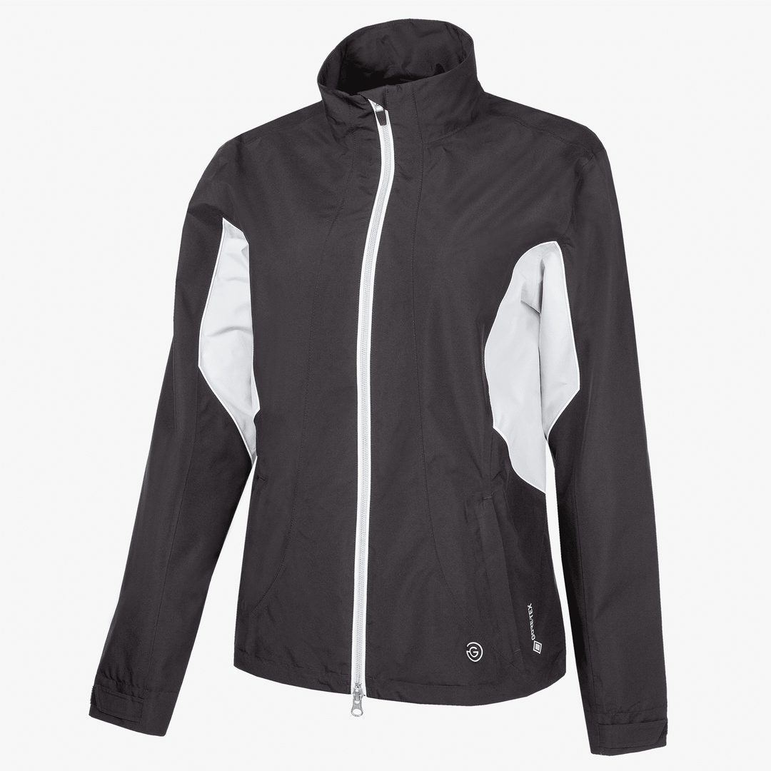 Aida is a Waterproof golf jacket for Women in the color Black/Cool Grey/White(0)