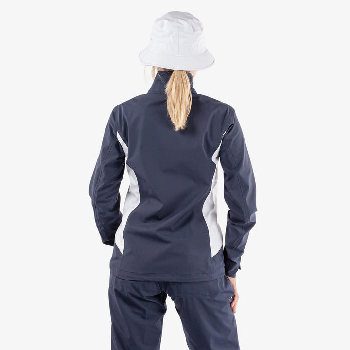 Amy is a Waterproof golf jacket for Women in the color Navy/White(5)