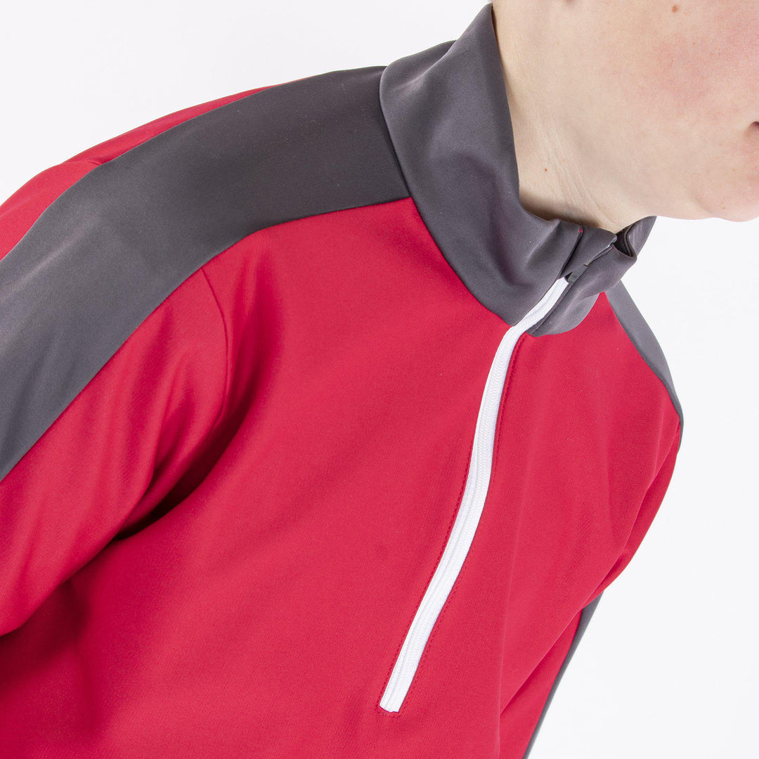 Roma is a Windproof and water repellent golf jacket for Juniors in the color Red(2)