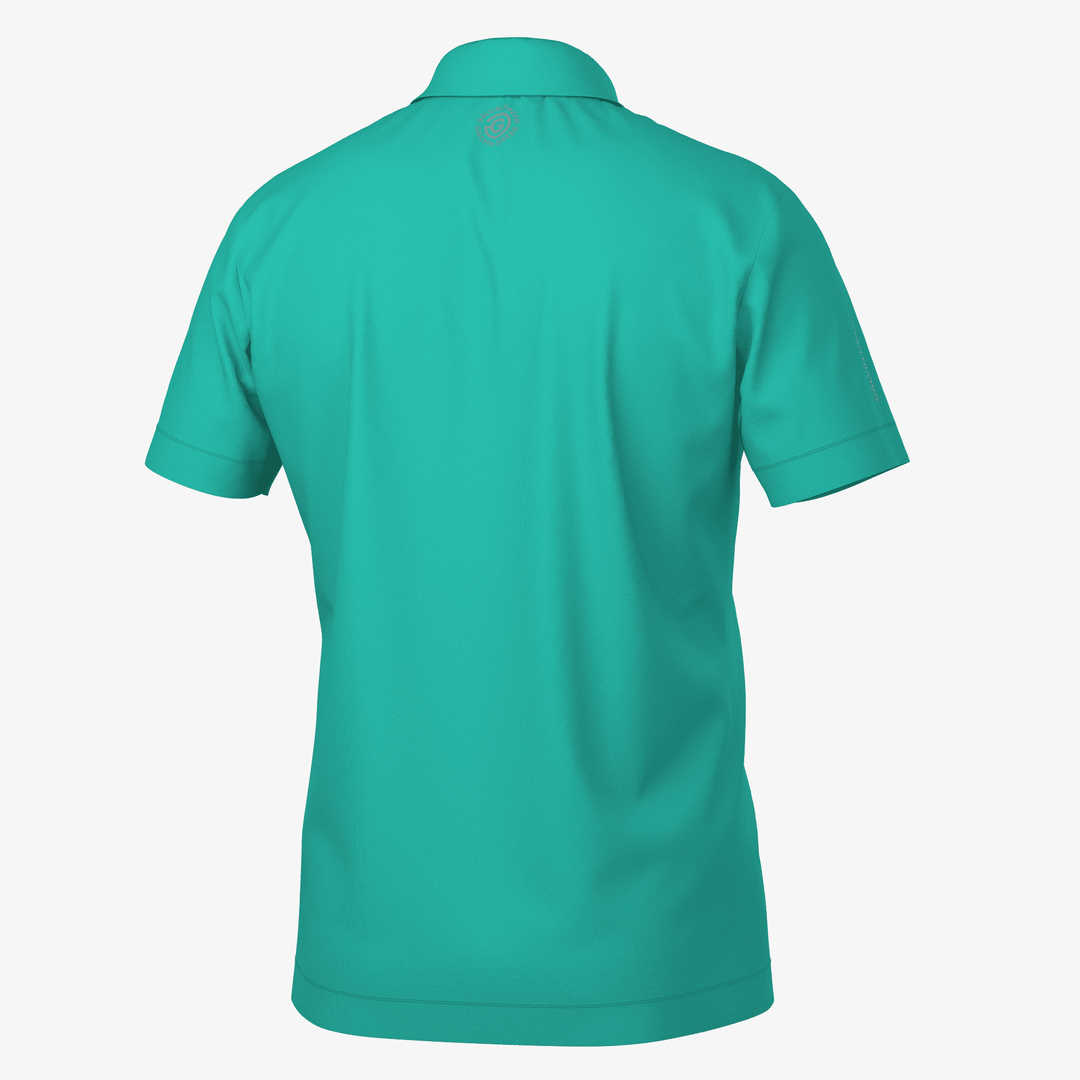Marcelo is a Breathable short sleeve golf shirt for Men in the color Atlantis Green(7)