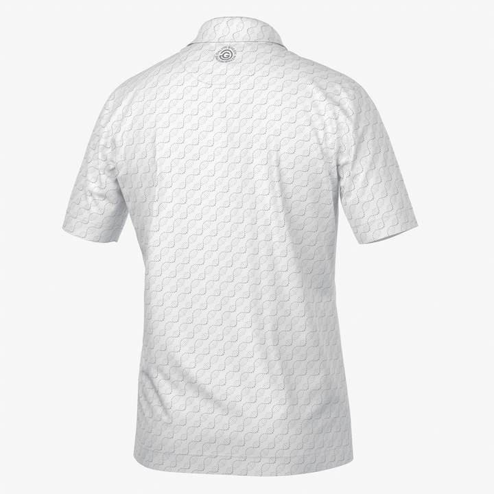 Marcus is a Breathable short sleeve golf shirt for Men in the color White(7)