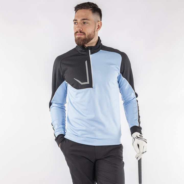 Daxton is a Insulating golf mid layer for Men in the color Amazing Blue(1)