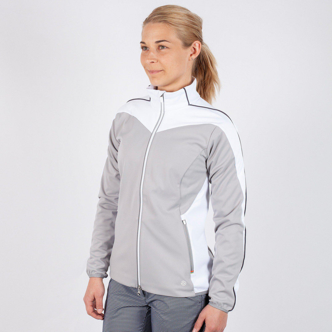 Leslie is a Windproof and water repellent golf jacket for Women in the color Forged Iron(1)