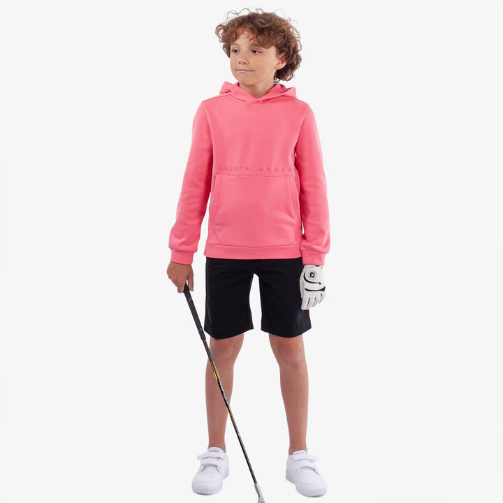 Rico is a Insulating golf sweatshirt for Juniors in the color Camelia Rose(2)