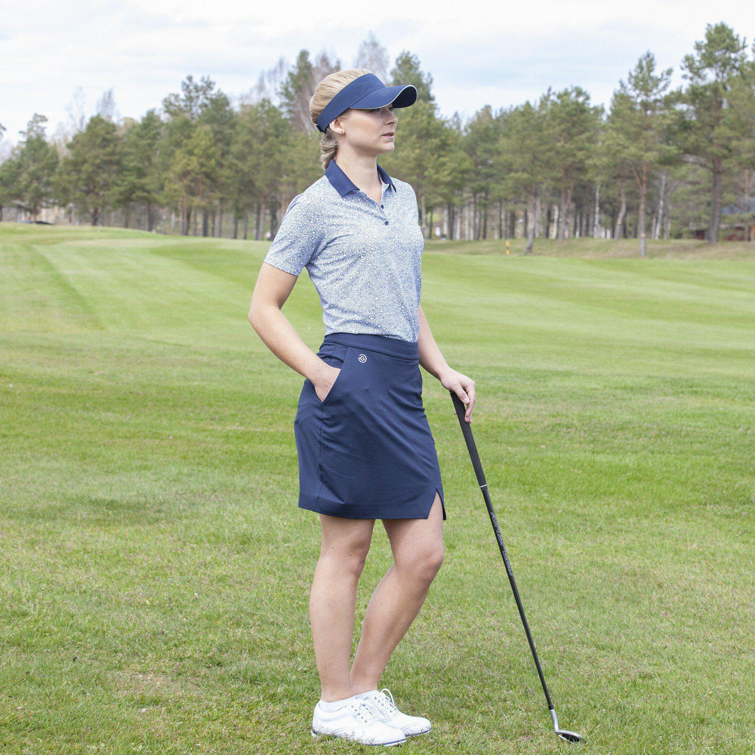 Masey is a Breathable golf skirt with inner shorts for Women in the color Navy(5)