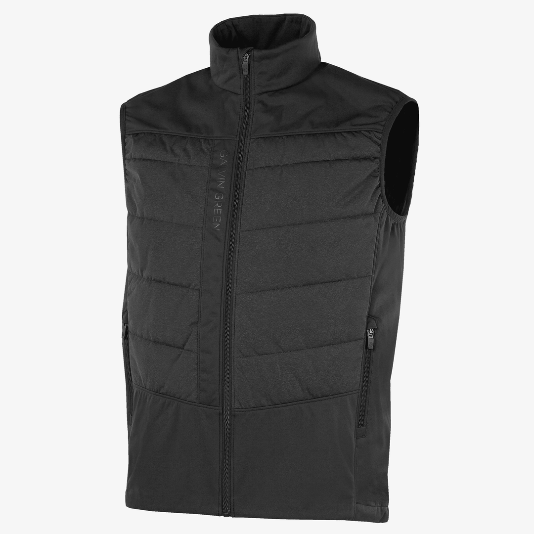 Lauro is a Windproof and water repellent golf vest for Men in the color Black(0)