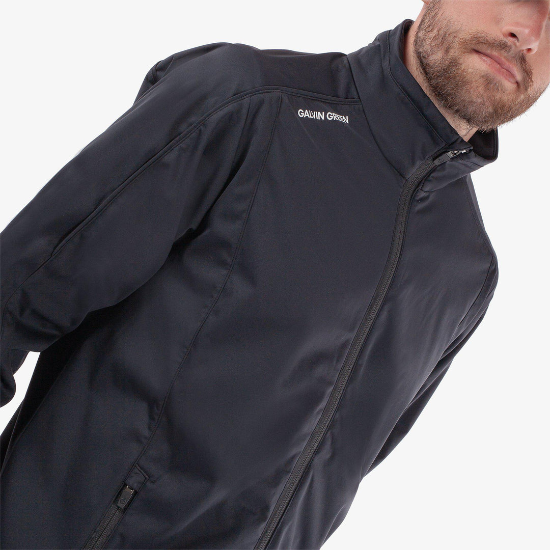 Lyndon is a Windproof and water repellent golf jacket for Men in the color Black(5)