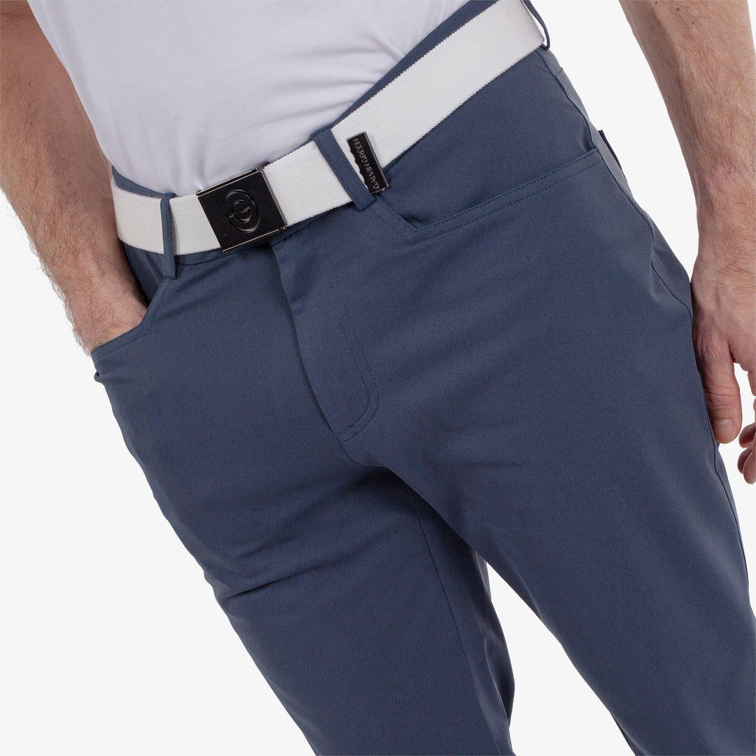 Norris is a Breathable golf pants for Men in the color Navy melange(3)