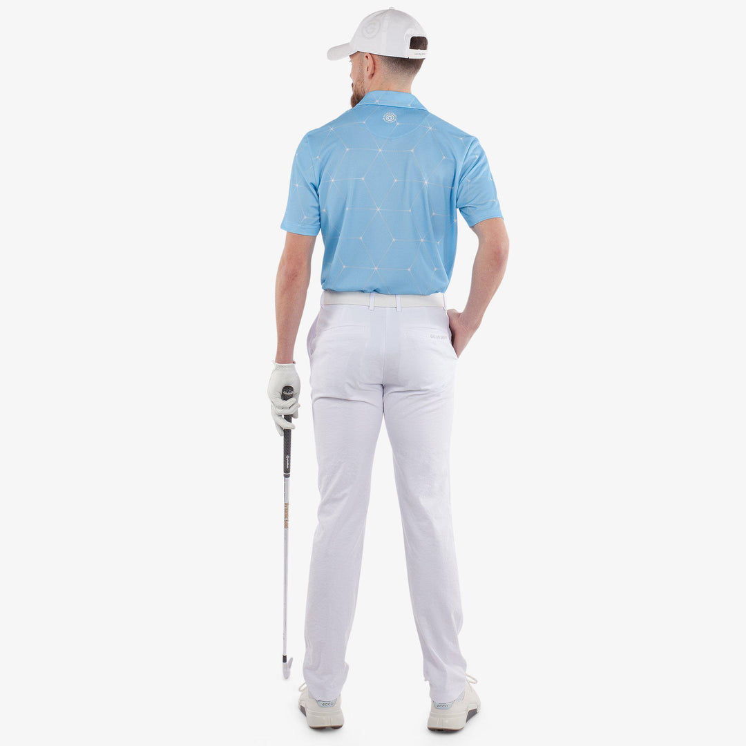 Milo is a Breathable short sleeve golf shirt for Men in the color Alaskan Blue(6)