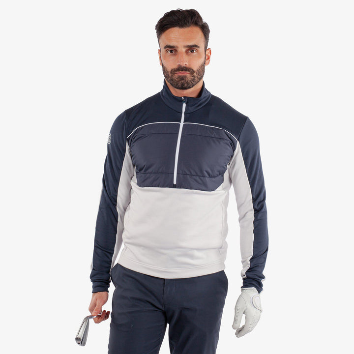 Douglas is a Insulating golf mid layer for Men in the color Cool Grey/Navy(1)