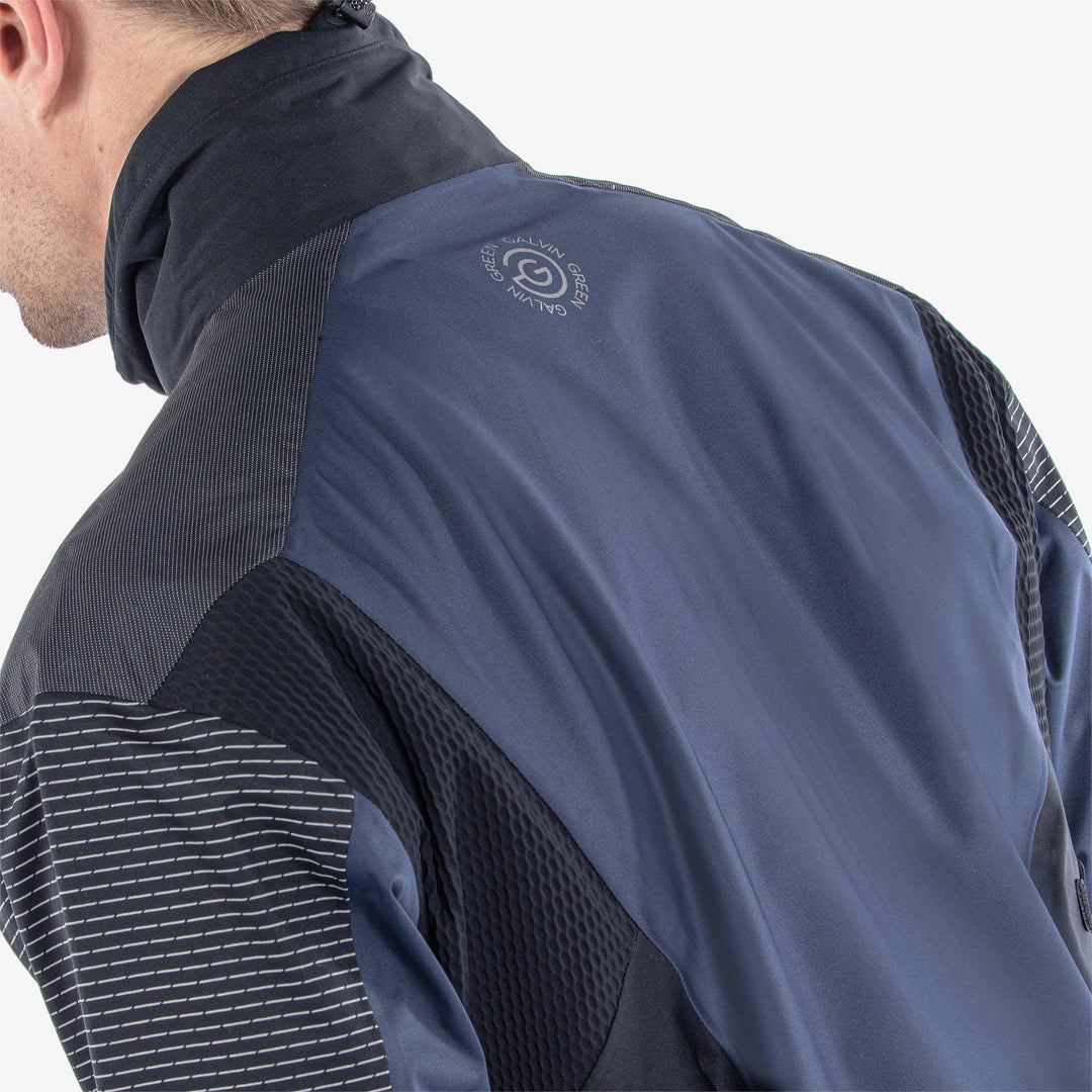 Alister is a Waterproof golf jacket for Men in the color Navy/Black(8)