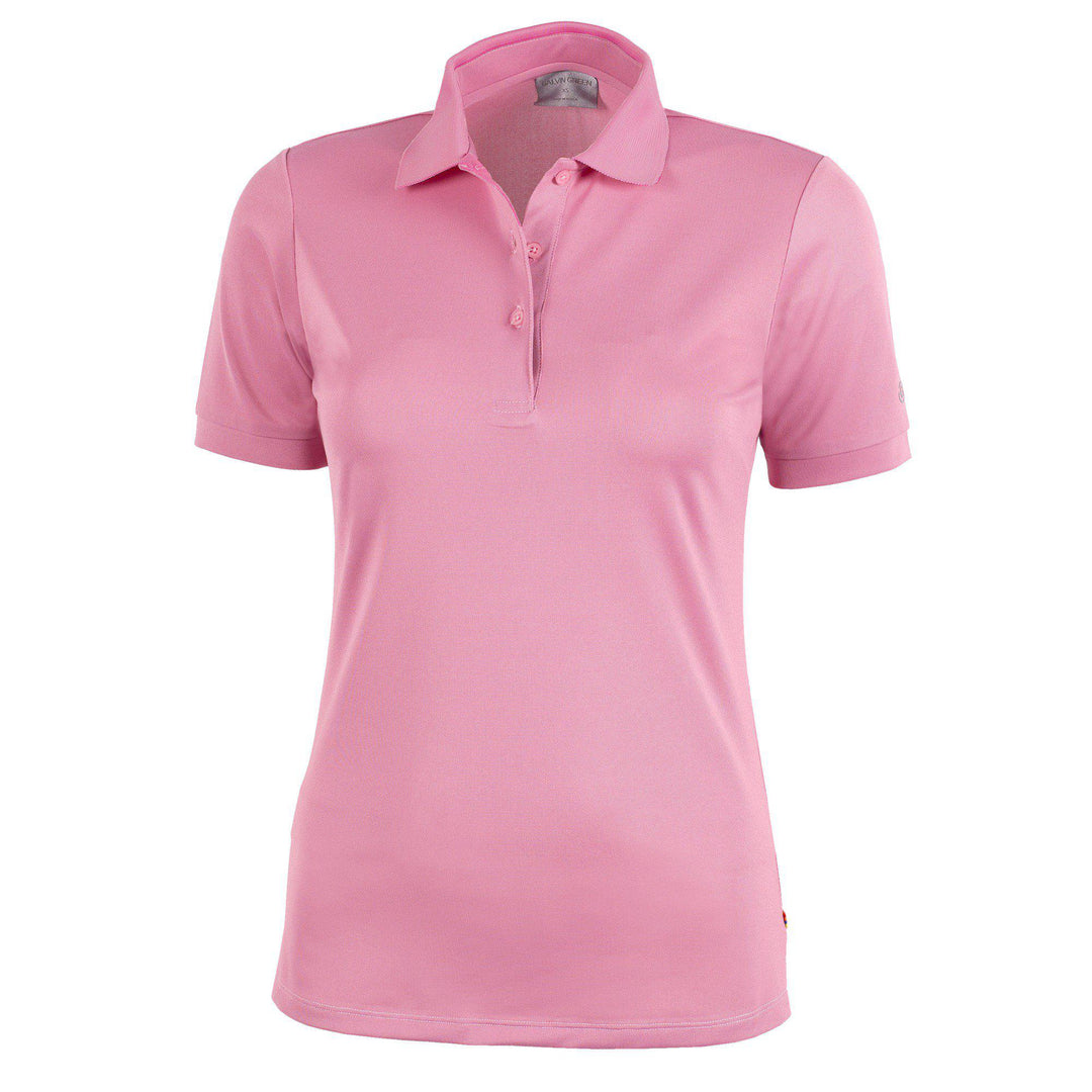 Mireya is a Breathable short sleeve golf shirt for Women in the color Sugar Coral(0)