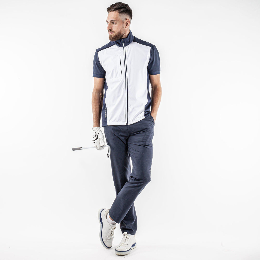 Lion is a Windproof and water repellent golf vest for Men in the color White(2)