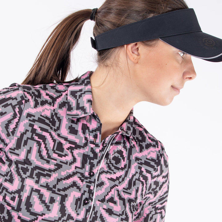 Marissa is a Breathable short sleeve golf shirt for Women in the color Fantastic Pink(5)