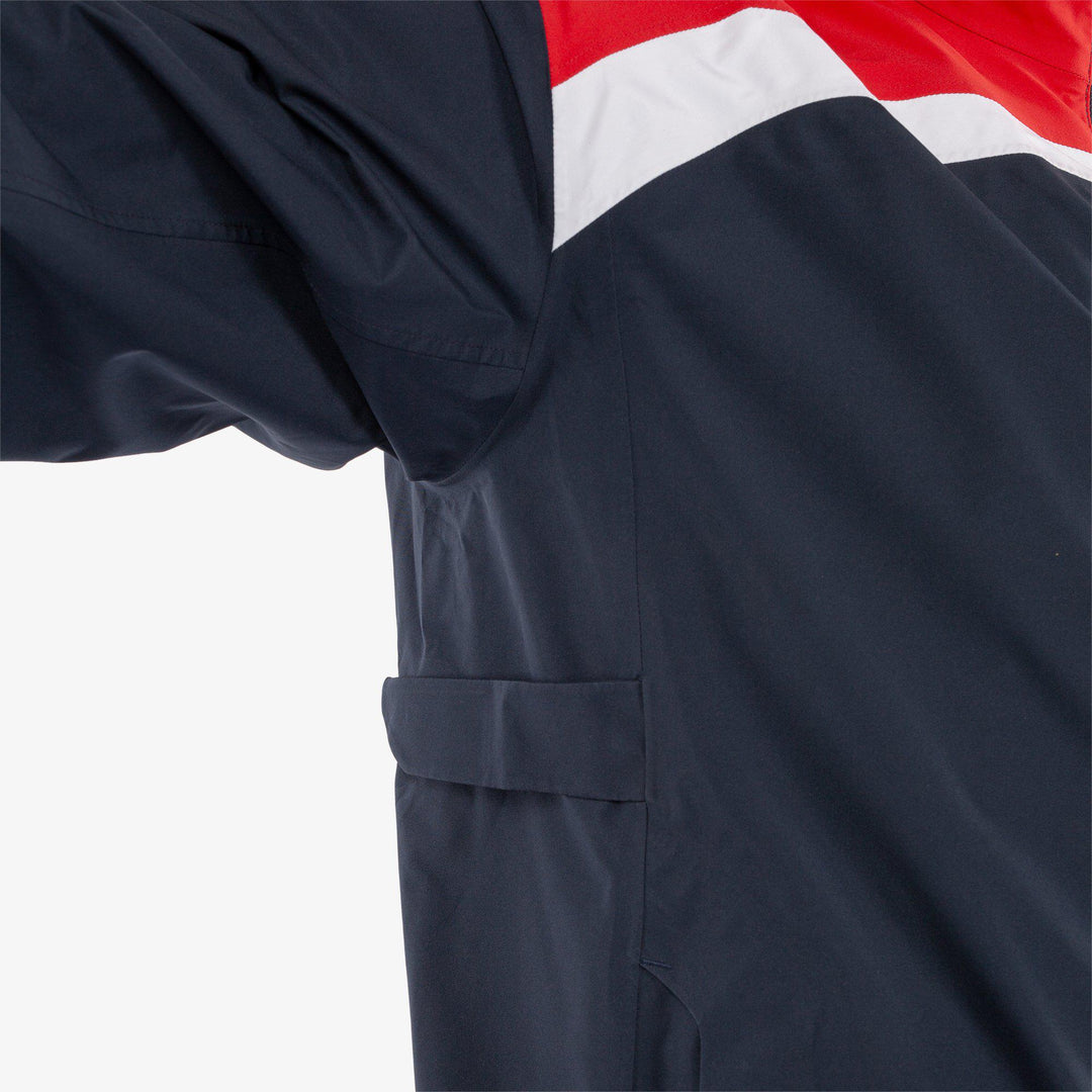 Anton is a Waterproof golf jacket for Men in the color Navy/Red(6)