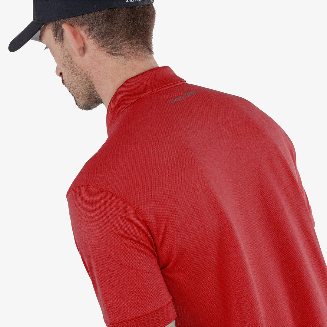 Maximilian is a Breathable short sleeve golf shirt for Men in the color Red(5)