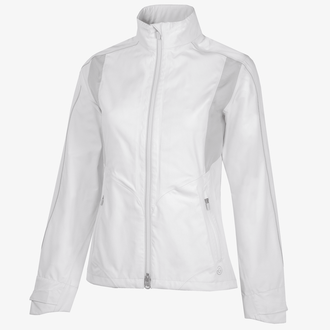 Ally is a Waterproof golf jacket for Women in the color White/Cool Grey(0)