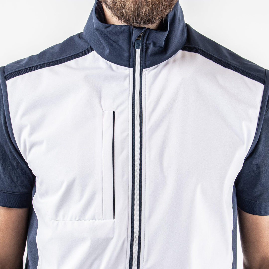 Lion is a Windproof and water repellent golf vest for Men in the color White(4)