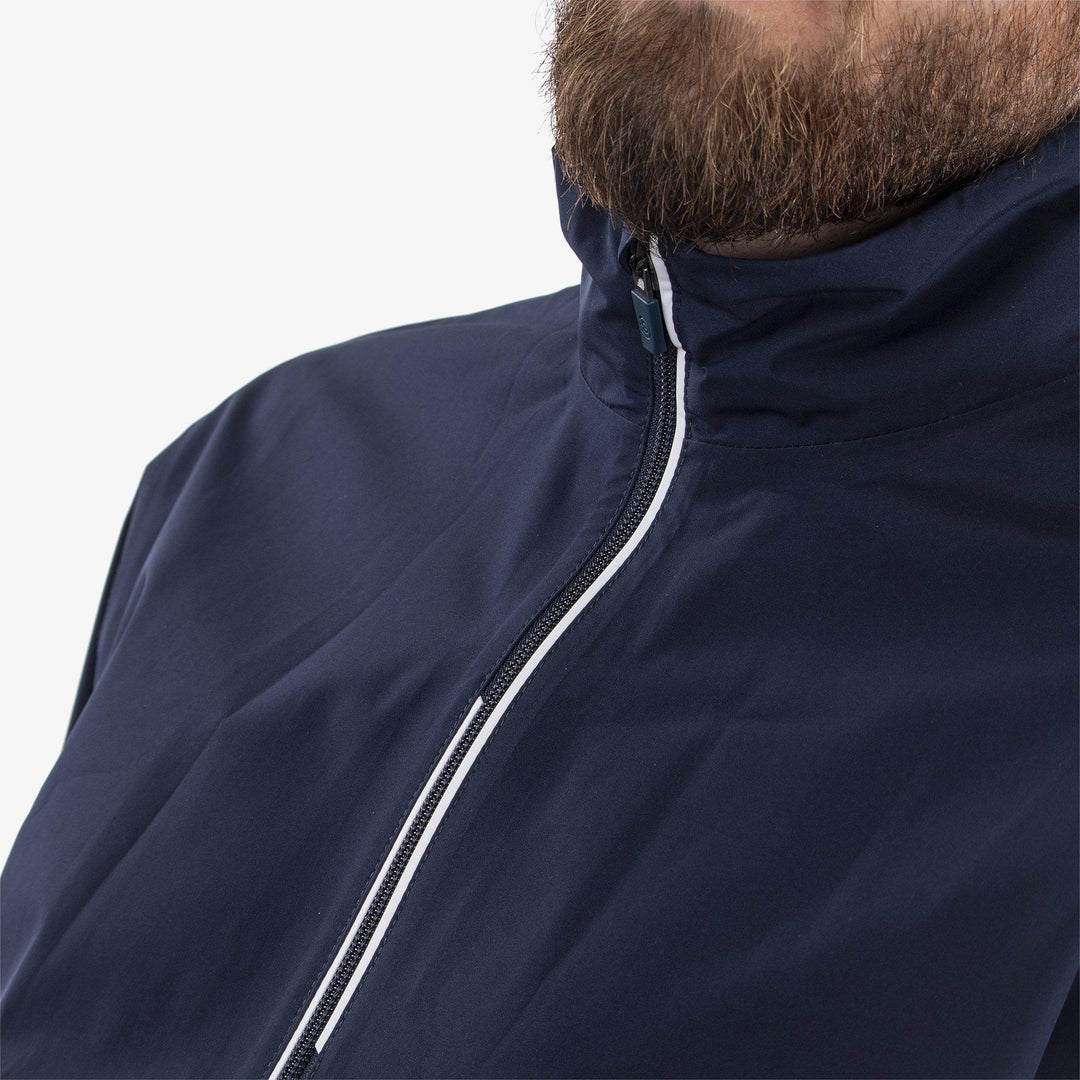 Arvin is a Waterproof golf jacket for Men in the color Navy/White(3)