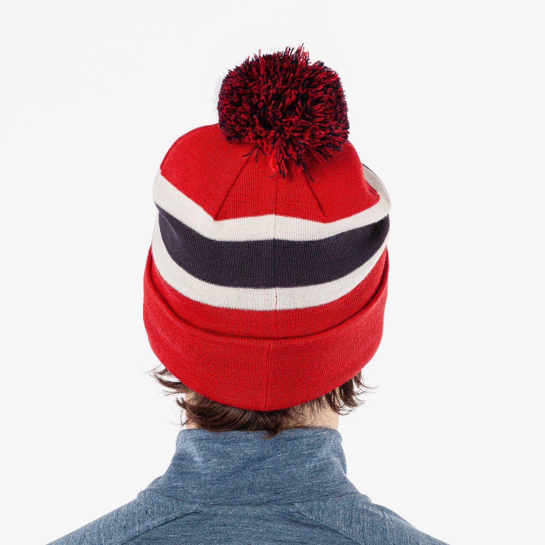 Leighton is a Insulating golf hat in the color Navy/Red/White(4)