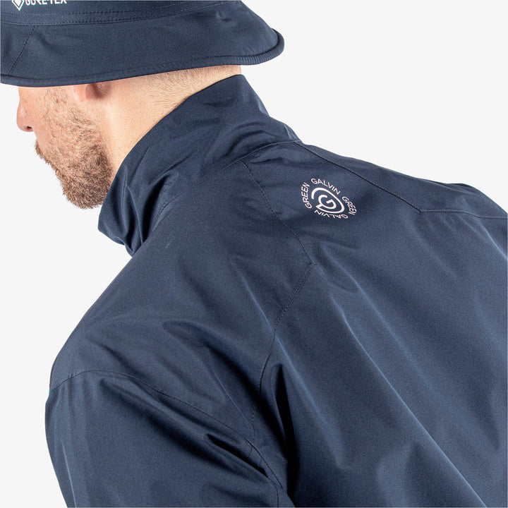 Axley is a Waterproof golf jacket for Men in the color Navy/Cool Grey/White(6)