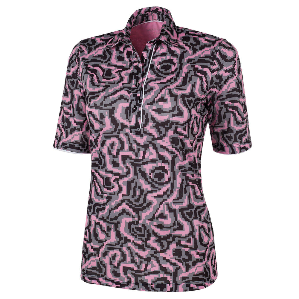 Marissa is a Breathable short sleeve golf shirt for Women in the color Fantastic Pink(0)