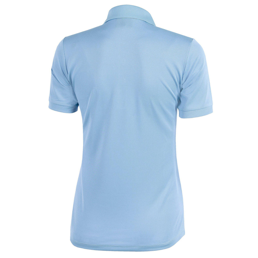 Mireya is a Breathable short sleeve golf shirt for Women in the color Blue Bell(2)